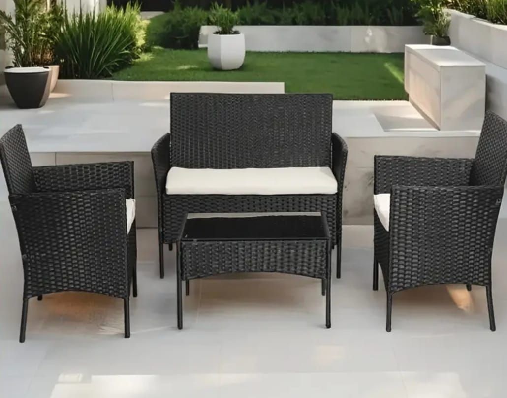 Tischset: Rattan-Lounge Set Neu Farbe: schwarz – Neu und originalverpackt aus Hochdorf von b1.p 1