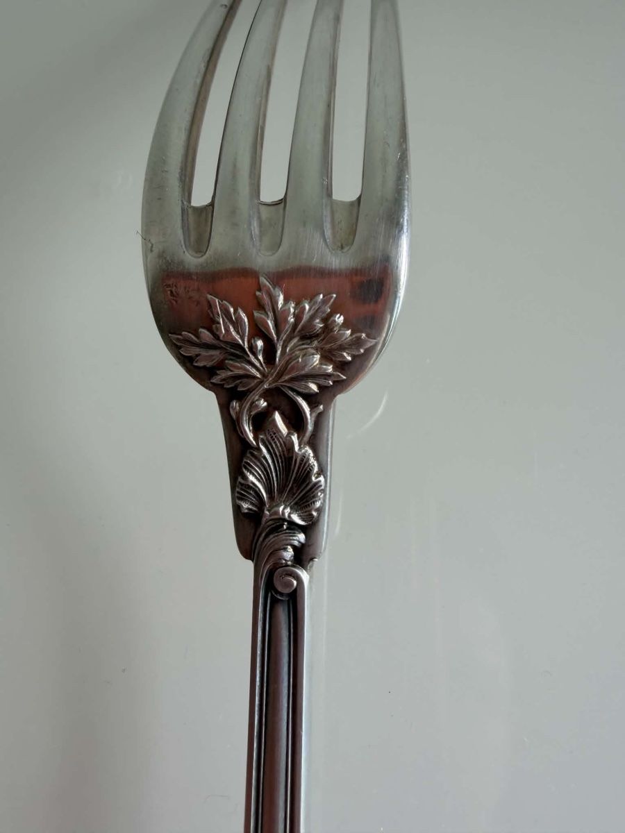 Forchette: Fourchette argent 950 Minerve style Rococo 78 g – Usato da Cressier FR venduto da Serge30 4
