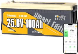 Power Queen Smart LiFePO4 24V 100Ah