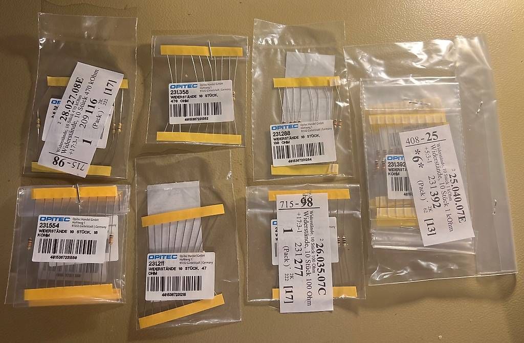 Composants électroniques: Verschiedene Widerstände THT – Neuf avec emballage d'origine à Lyss par Muriel.xy