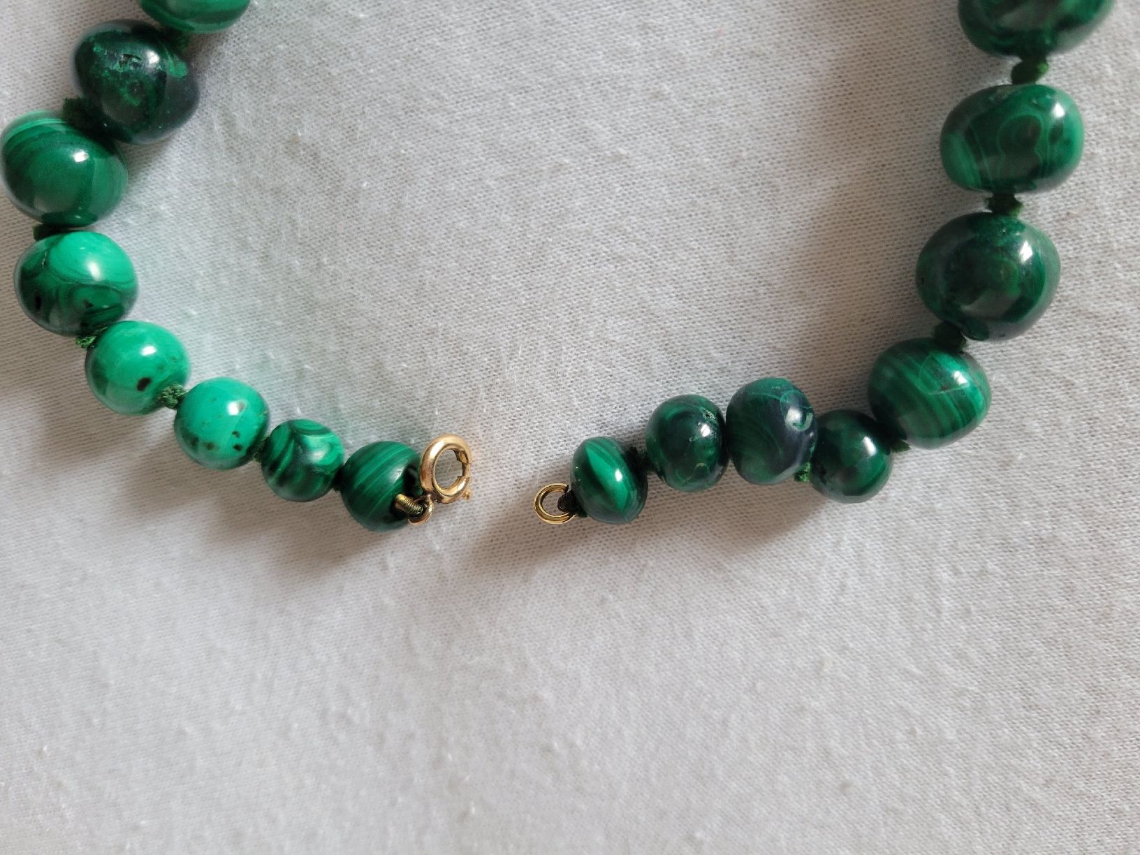 Catenine: Collier Vintage Massiv Malachit 38 cm – Usato da Bernex venduto da Dariafr 3