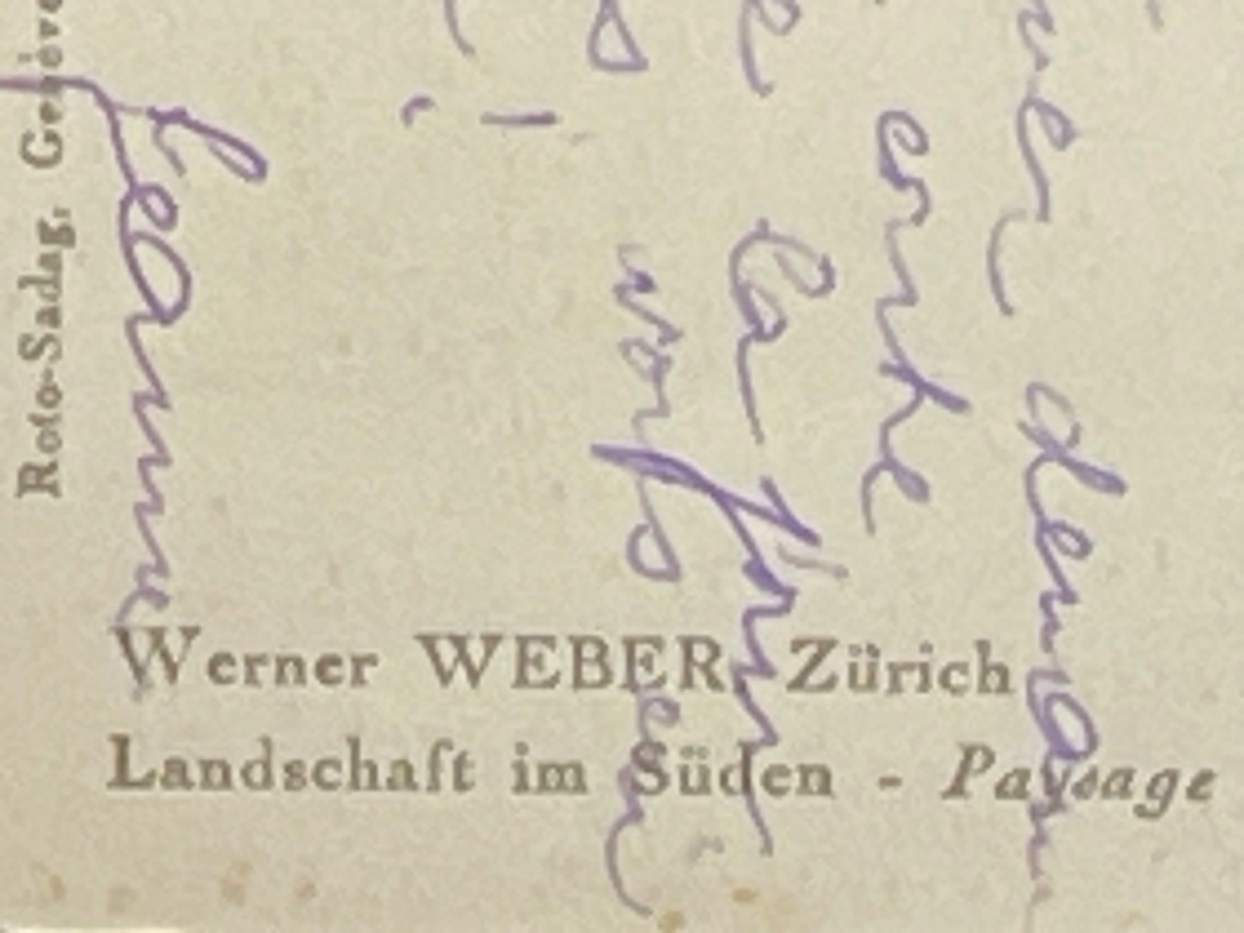 Ansichtskarten: Ansichtskarte ProInfirmis: Landschaft im Süden – Gebraucht aus Widnau von Brusi9 3
