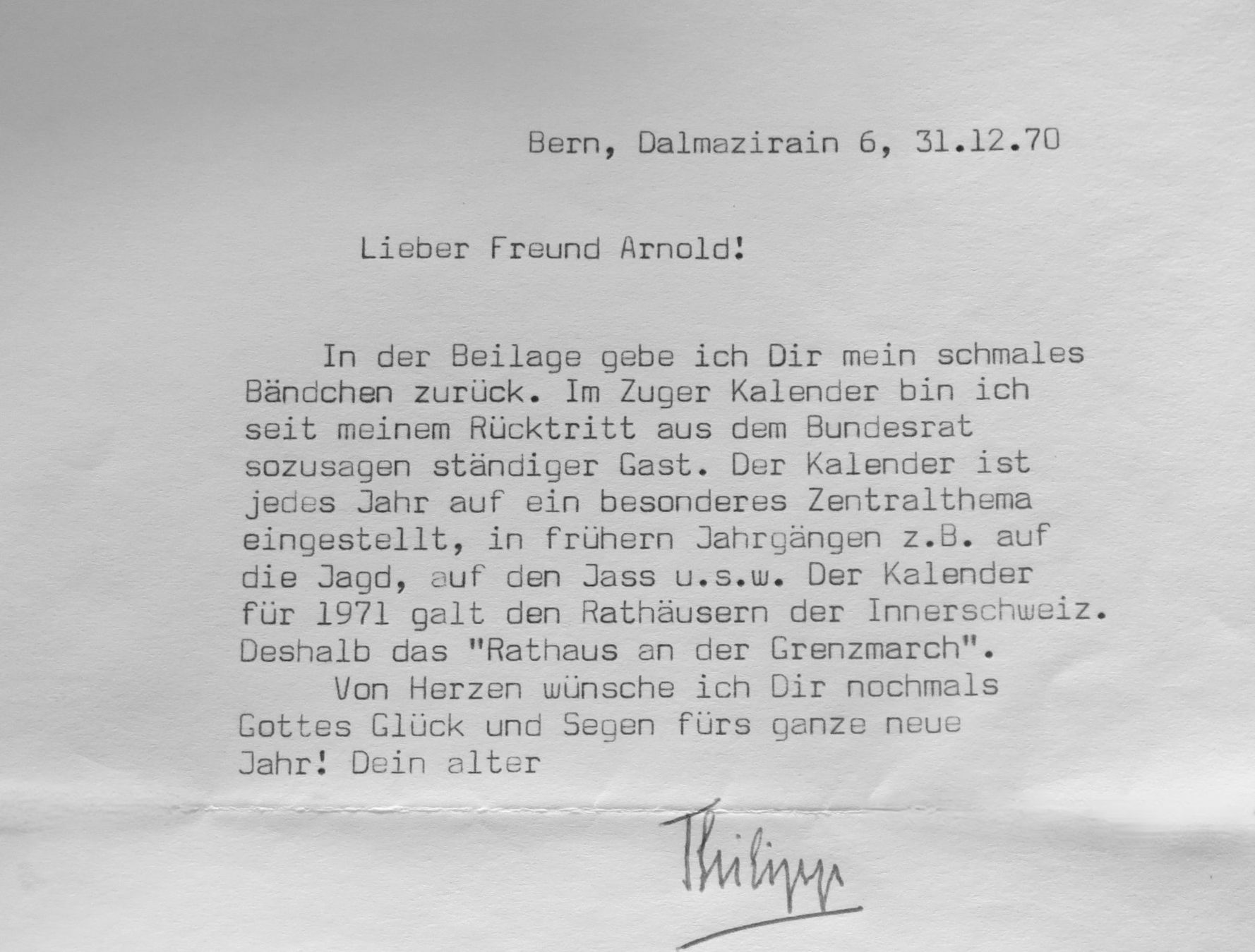 Autografi: Autogramm, Geschichte und Text von Philipp Etter – Usato da Worblaufen venduto da astrolab01 3