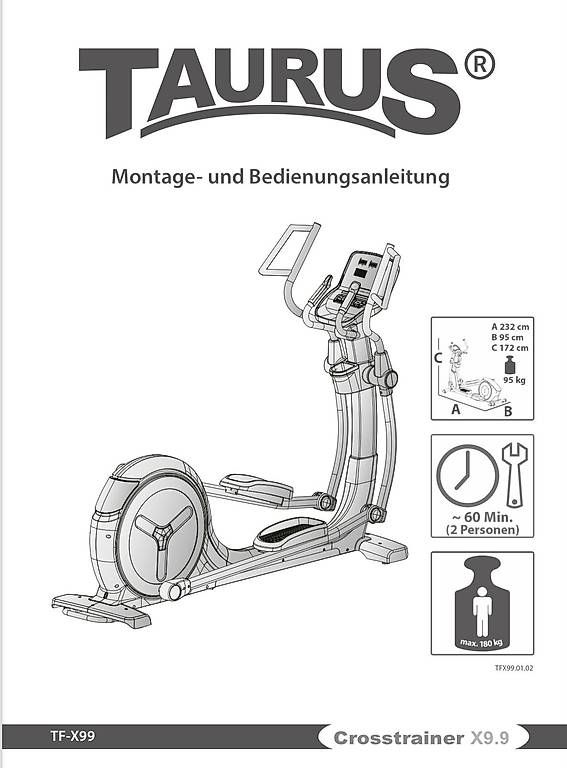 Taurus Vélos d'appartement: TAURUS Crosstrainer kaum benutzt – D'occasion à Uetikon am See par rpi_v5t7 4