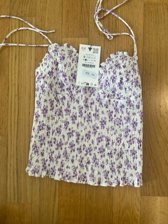 Zara Top mit Blumenmuster, Sommerlich, Grösse S, Neu