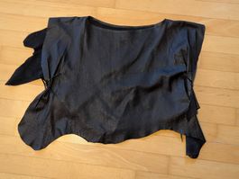 Leder Bluse