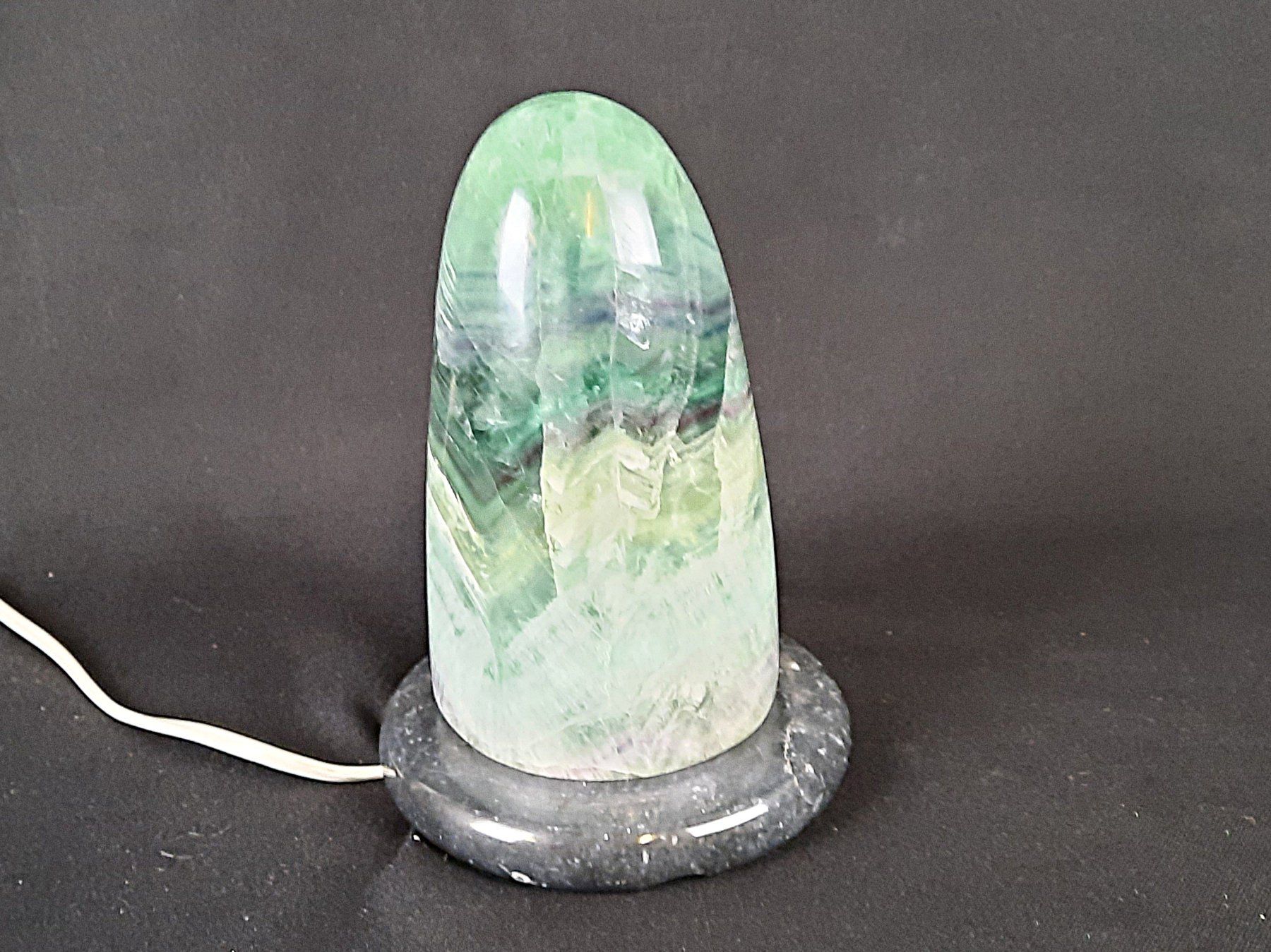 Lampade: Fluorit-Steinlampe Grün/Türkis – Usato da Beinwil am See venduto da Restwert_Beinwil 1
