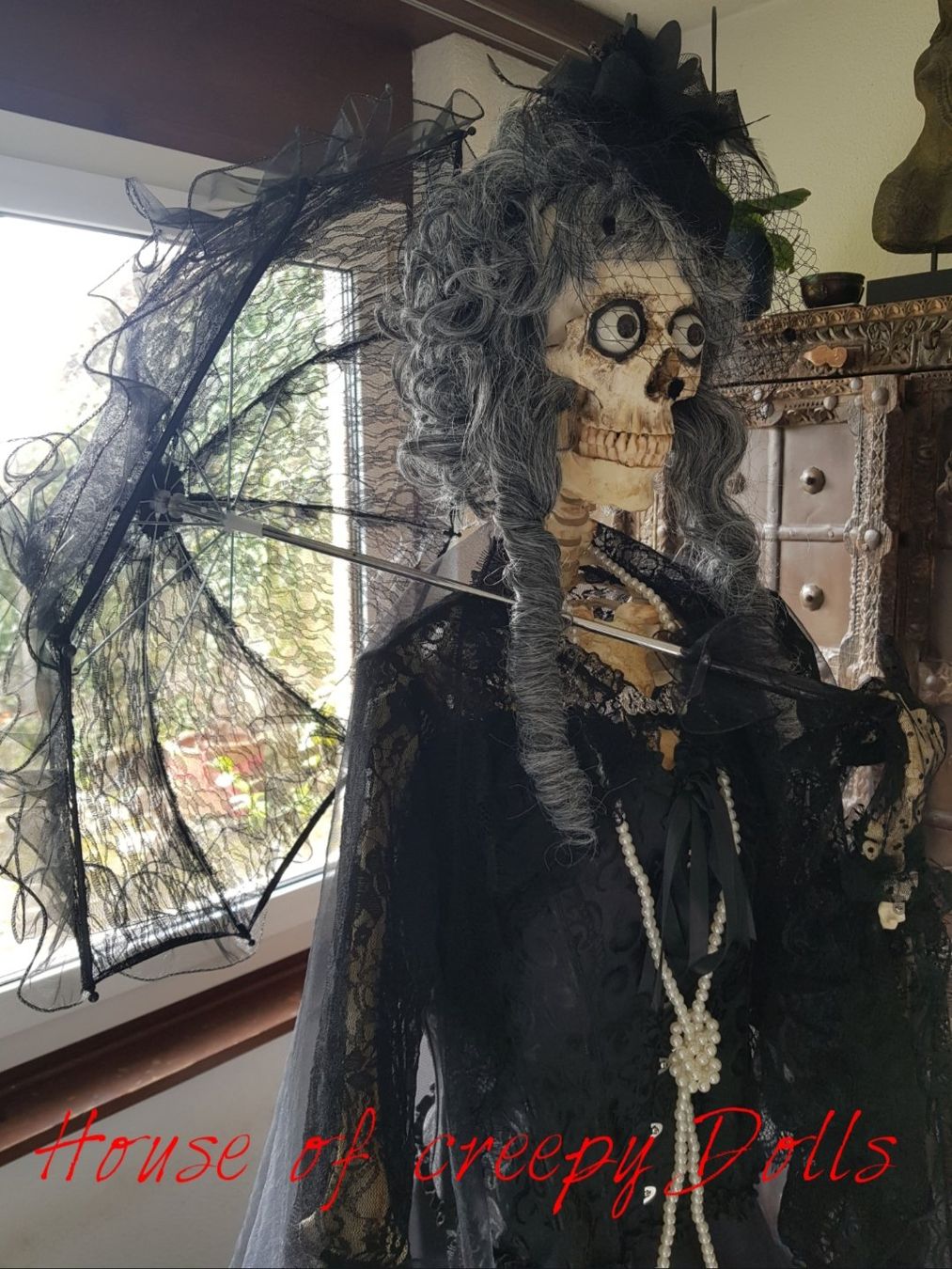 Tutte le decorazioni: HORROR/ HALLOWEEN / SKELETT / BAROCK DAME – Nuovo (secondo la descrizione) da Root venduto da LifestyleAccessoires 6