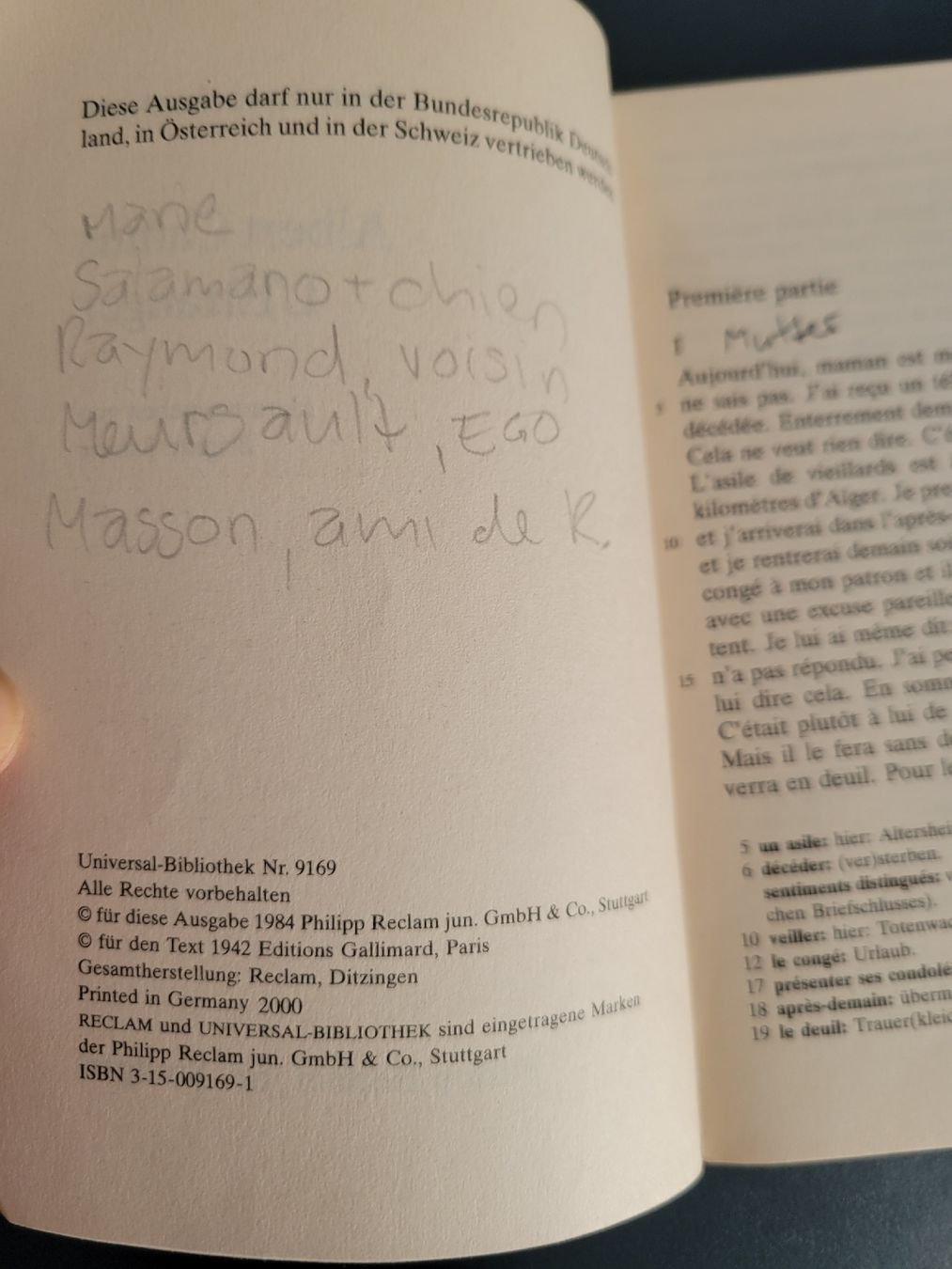 Bücher: L'Etranger – Gebraucht aus zürich von Annettemana 1