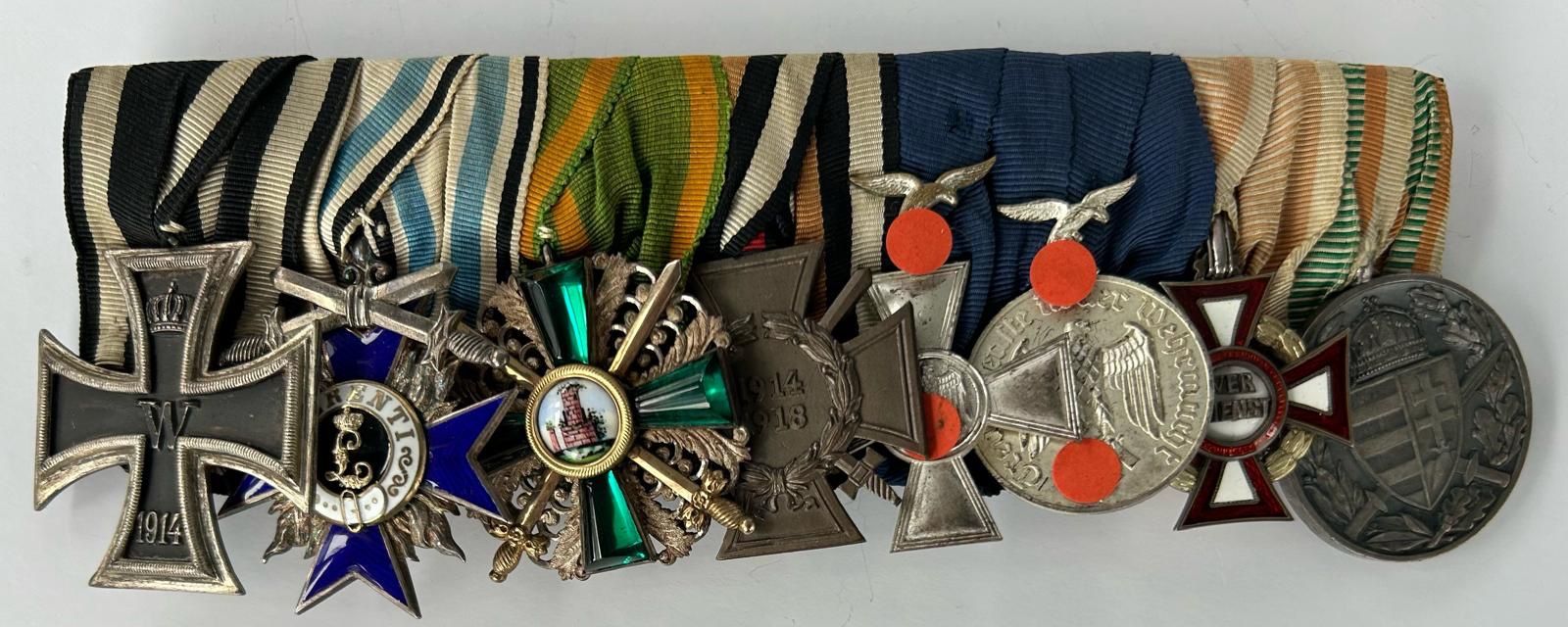 Medaglie: 8-teilige Ordensspange eines LW-Stabsoffiziers – Usato da Pregassona venduto da nara_31
