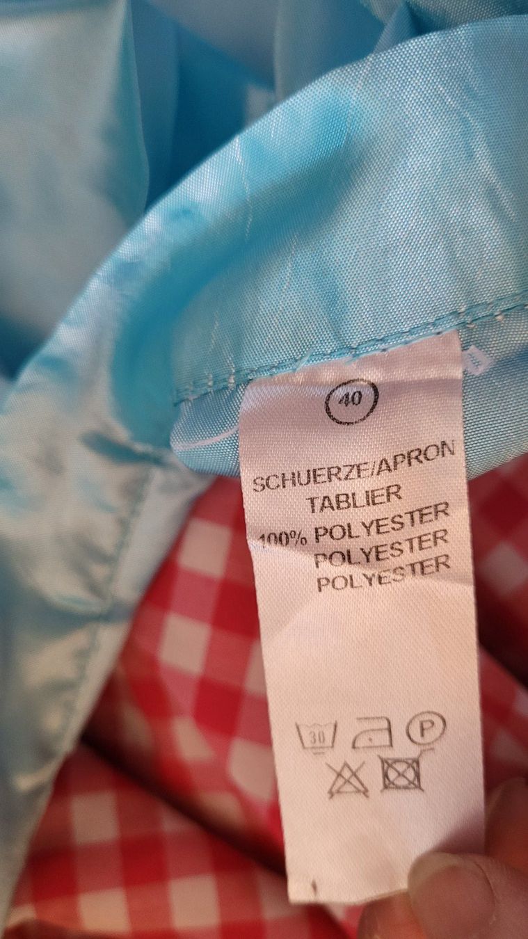 Kleider: Dirndl von ALPENFEE , blau, rot karriert Gr. 40 – Neu (gemäss Beschreibung) aus SCHÜBELBACH von CoKaHa 6