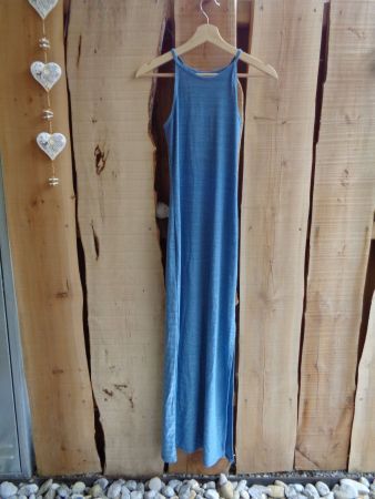 Blaues Maxi Sommerkleid eng anliegend Gr. XS - 211031