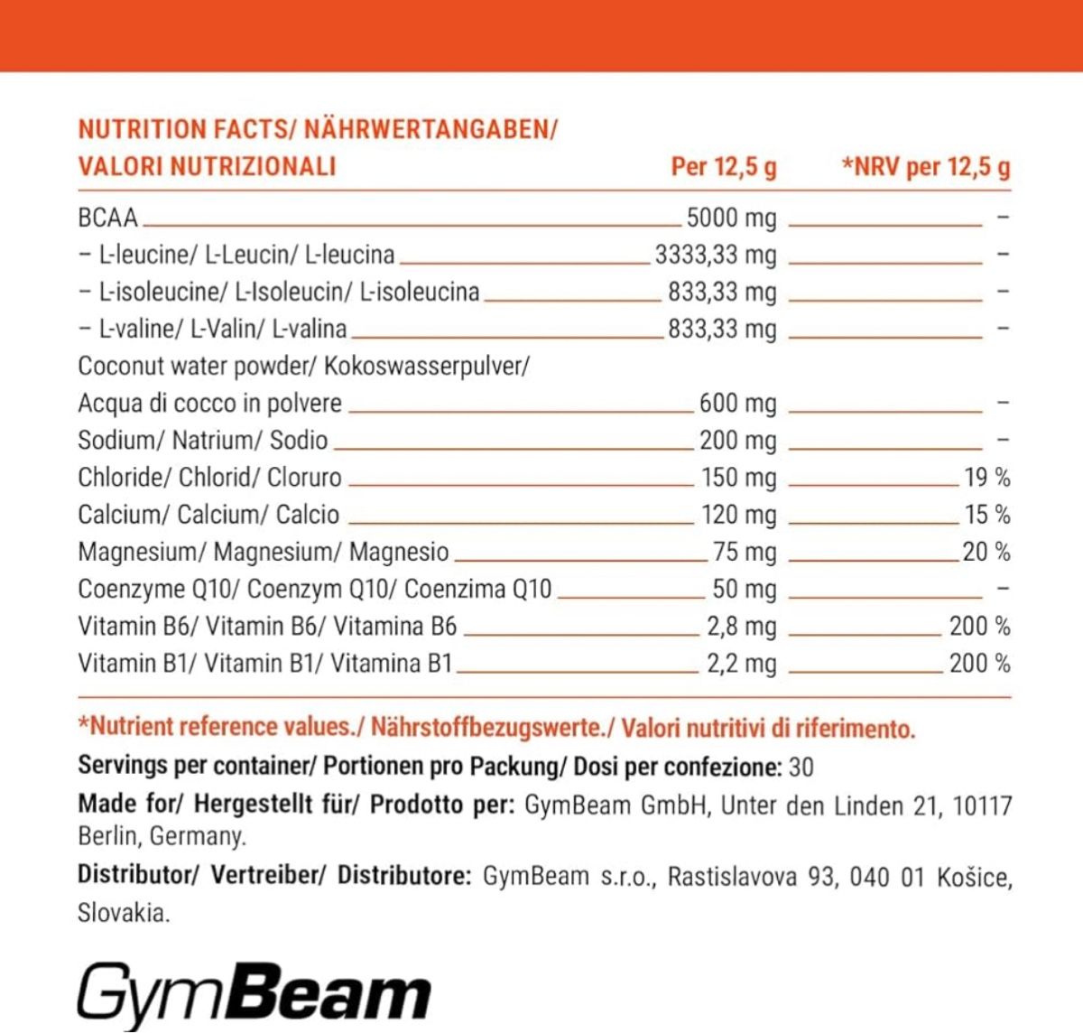 Lebensmittel & Spezialitäten: GymBeam BCAA Hydrate Orange 375 g MHD 02/27 – Neu und originalverpackt aus Suhr von SchnapperCH 1