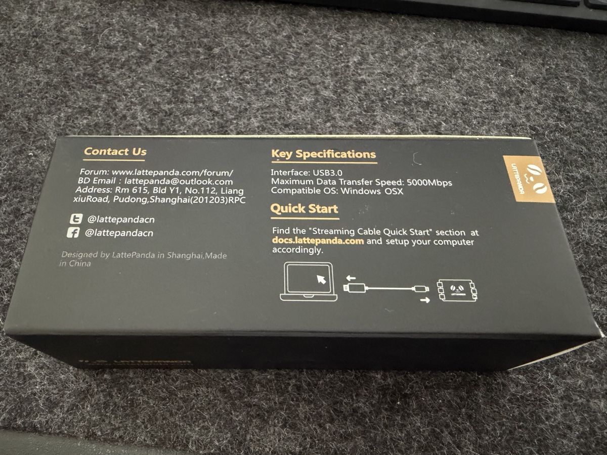 Componenti elettronici: Streaming Cable for LattePanda – Nuovo (secondo la descrizione) da Zürich venduto da jankais3r 2