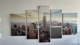 Leinwandbild Skyline 5-teilig