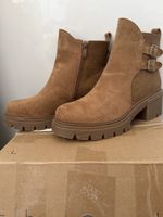 Neue Poême Boots braun Fischlederoptik, 40, schmale Füsse