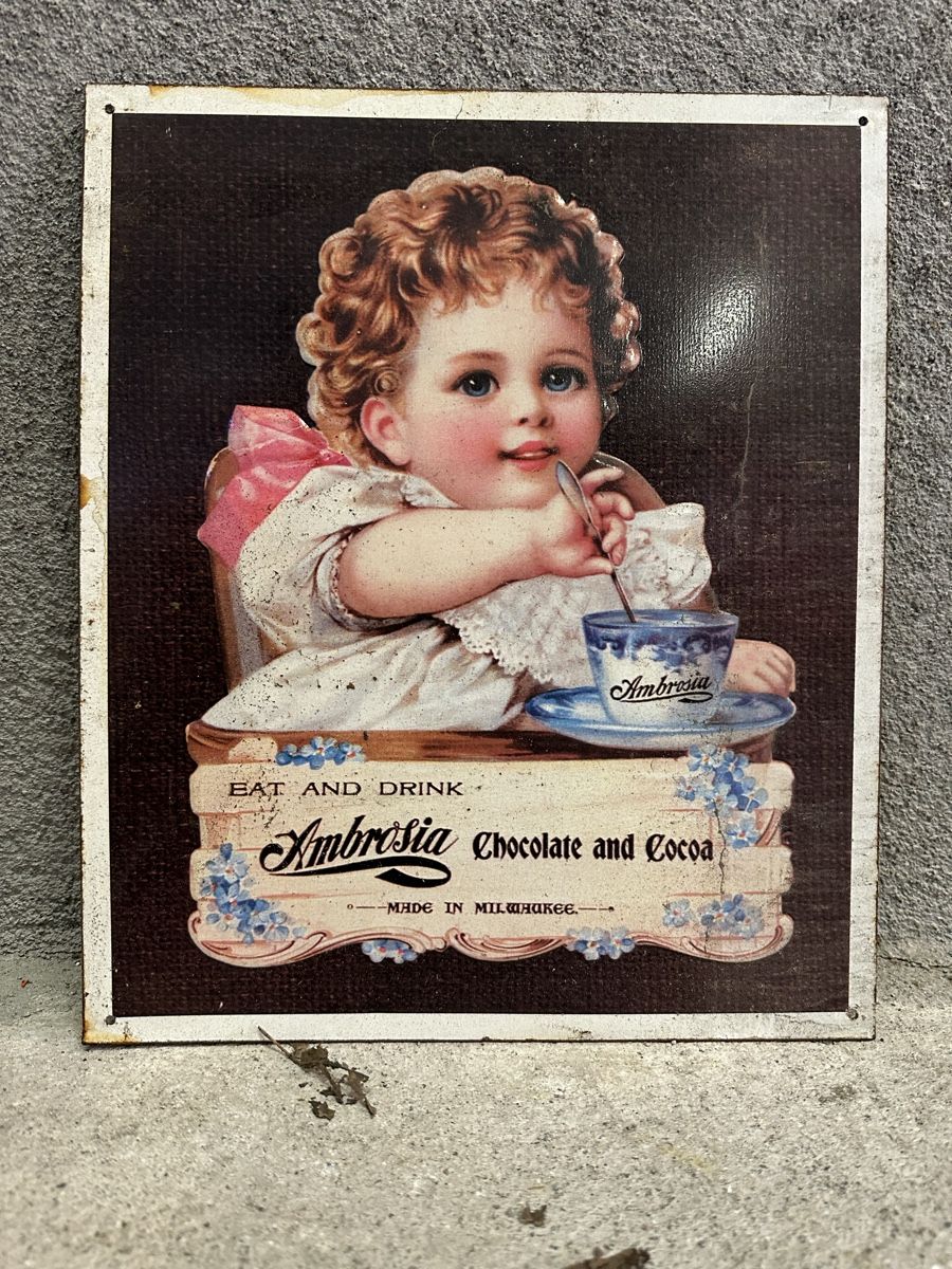 Insegne: Ambrosia Kind Werbung Reklame  – Usato da Reinach AG venduto da rares75
