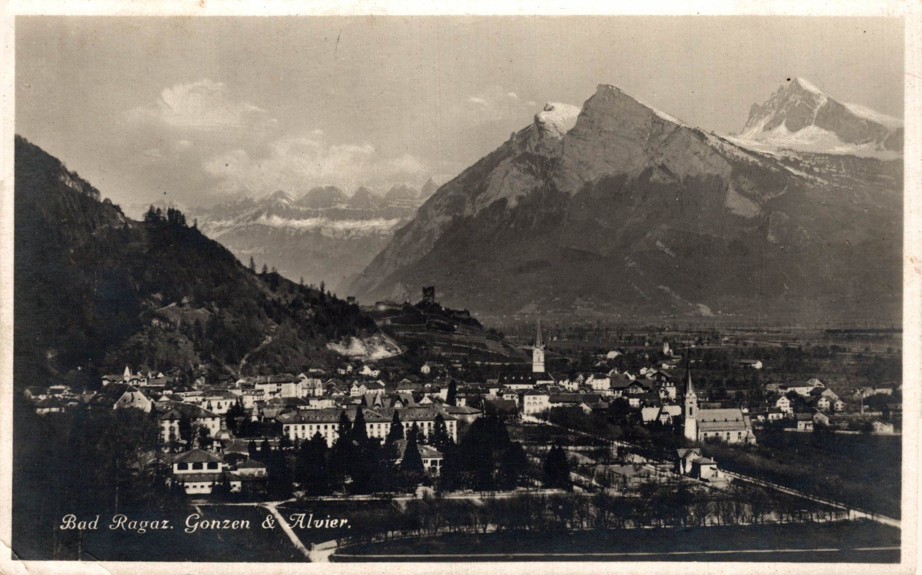 Cartoline postali: Bad Ragaz. Gonzen & Alvier – Usato da Bronschhofen venduto da Astore