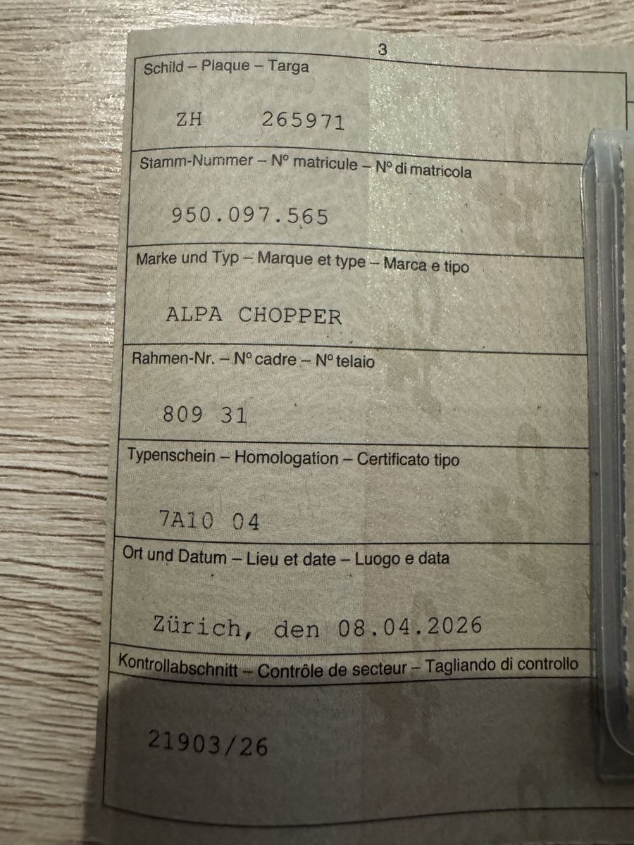 Alpa Mofas: Alpa Chopper – Gebraucht aus gibswil von Mtibo01 9