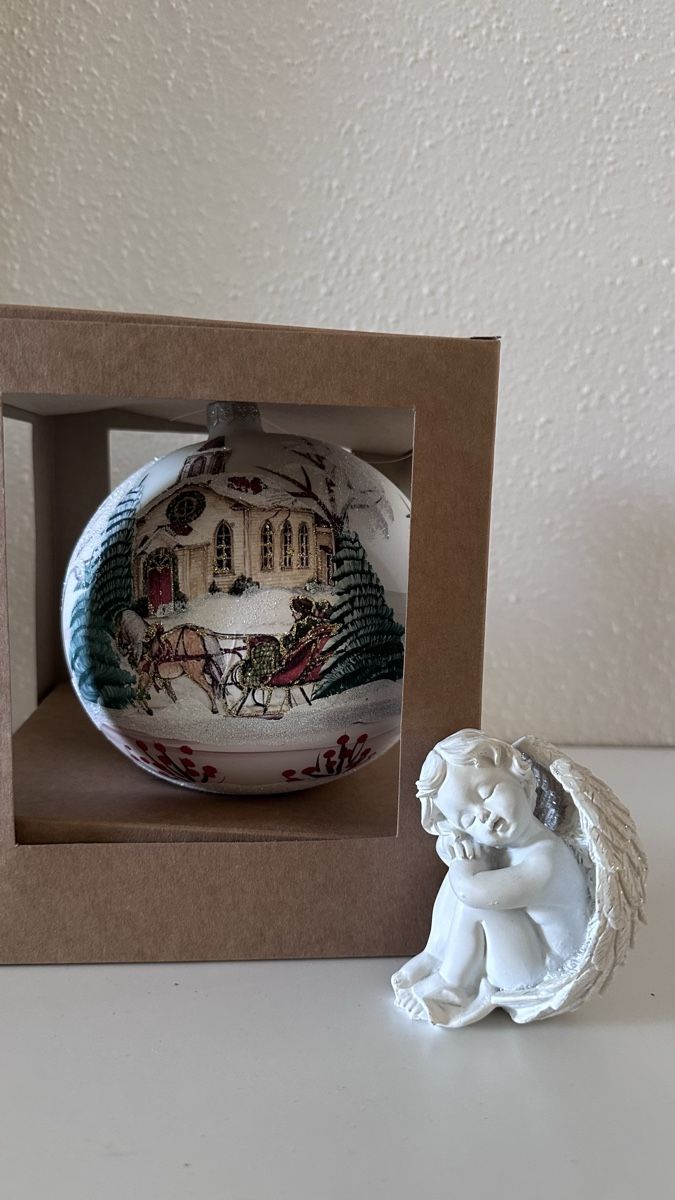 Tutte le decorazioni: Weihnachtskugel mit Dorf und Engel Dekoration neu – Nuovo (secondo la descrizione) da Horgen venduto da nat_f2bb