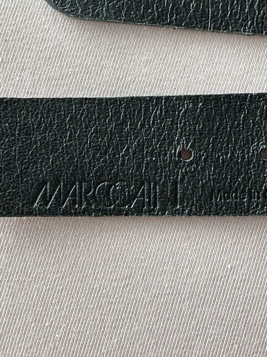 Marc Cain Cinture: MARCCAIN Gürtel Leder 5/88 silber/schwarz – Nuovo (secondo la descrizione) da Rüti ZH venduto da alfaromeo96 5