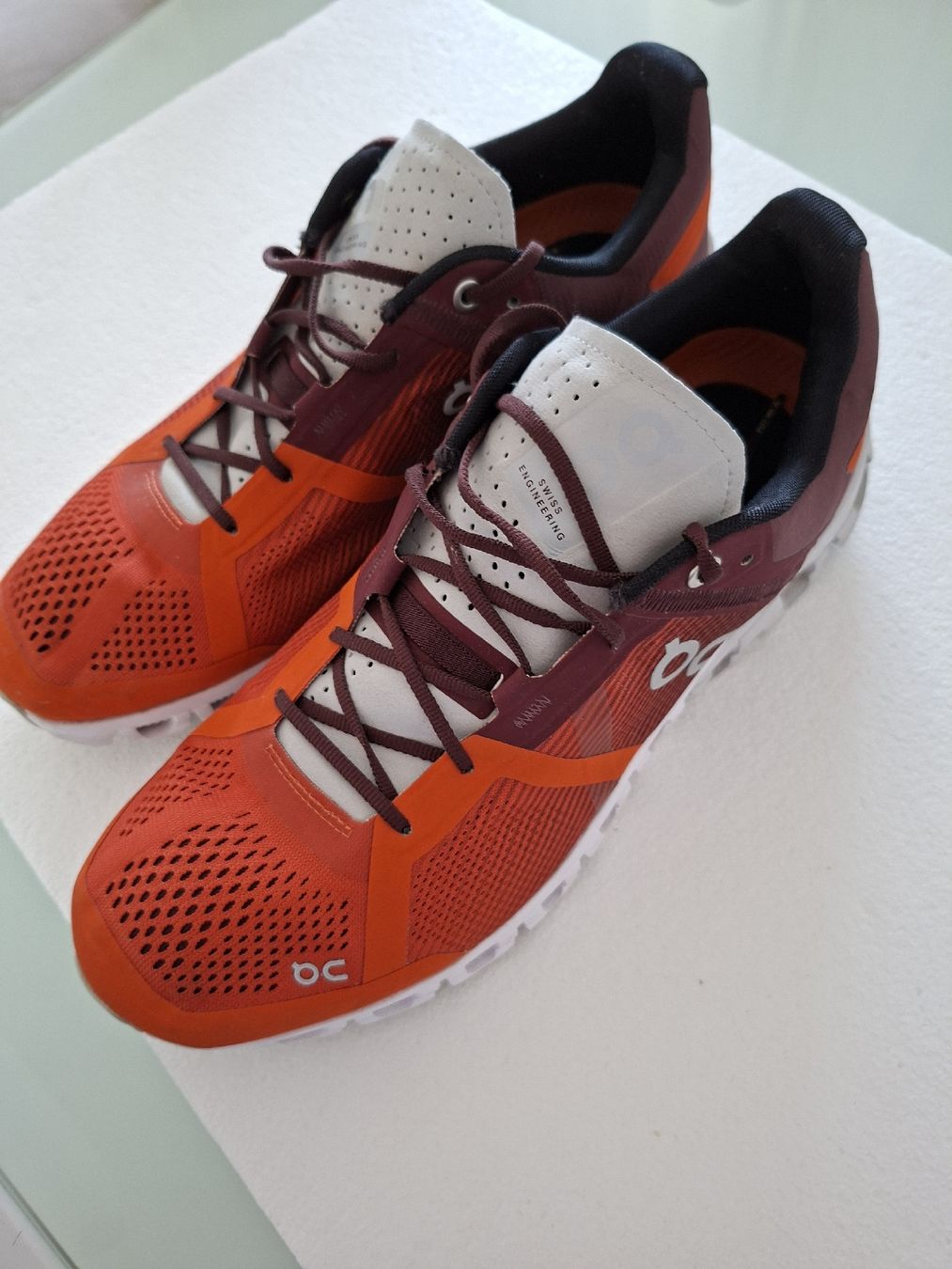 On Scarpe da uomo: Chaussures de running On Cloudflow en mesh orange et bordeau – Usato da Renens VD venduto da ser_j2fn 7