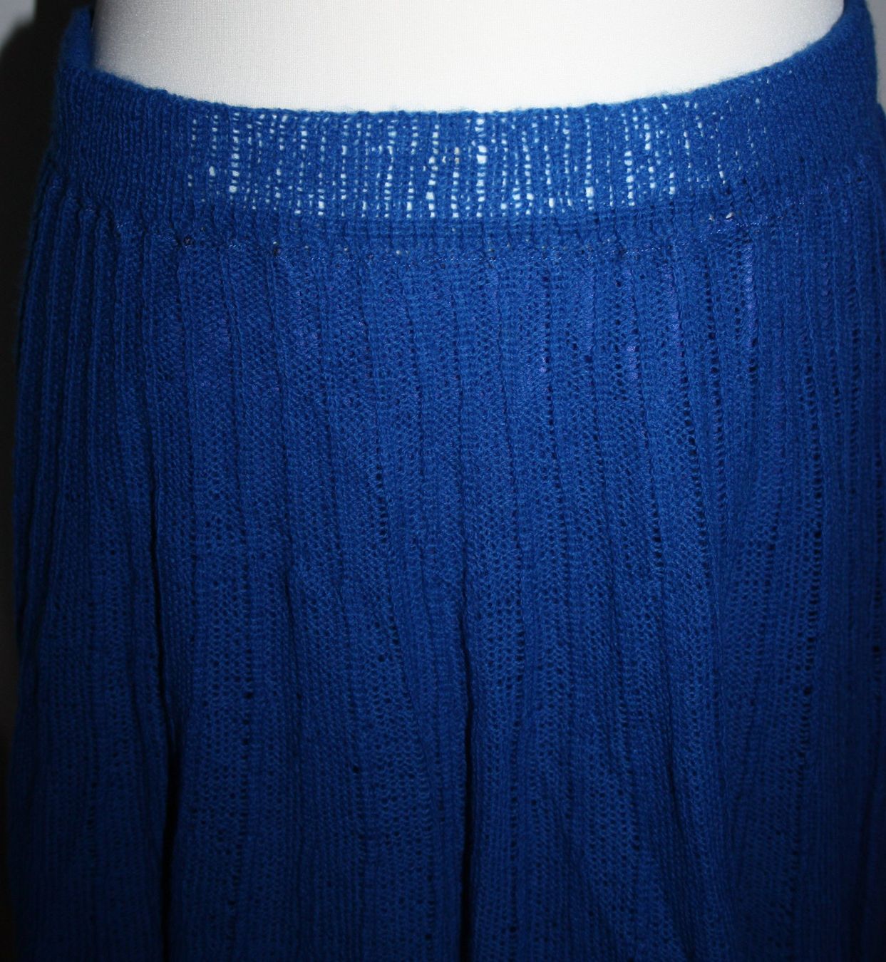 Gonne: Jupe Rock mit elastischem Bund blau handgestrickt Gr. XL – Nuovo (secondo la descrizione) da Flüelen venduto da Diversicum-Textil 2