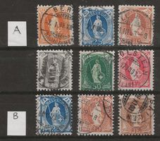 1907/08 :Stehende Helvetia mit Faserpapier : KP 1040.--