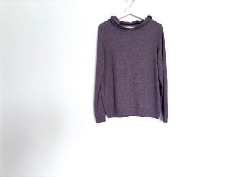 Lila Langarm Sportpullover Kapuzen Pullover Hoodie Gr. S