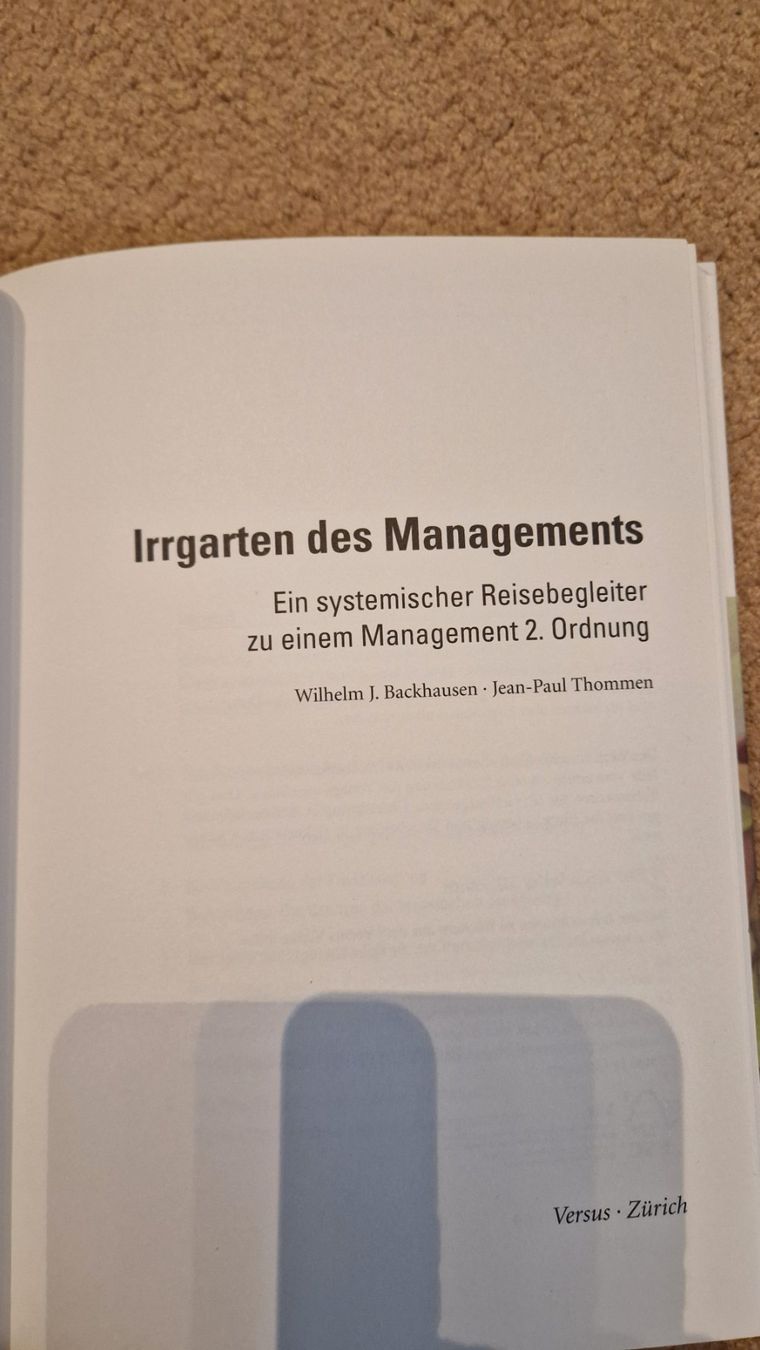 Libri: Irrgarten des Managements. Ein systemischer Reisebegleiter – Usato da Lindau venduto da Scuol2 2
