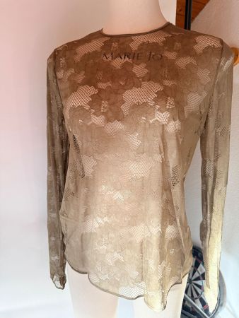 WOLFORD, Langarm-Spitzenshirt Frankie, Grösse S