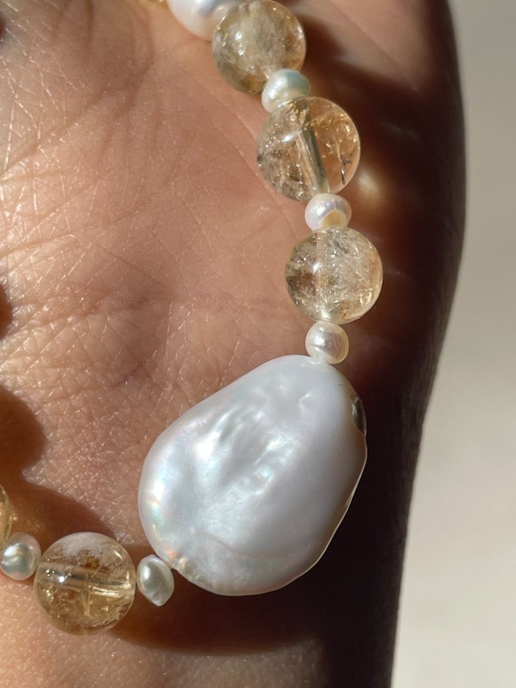 Catenine: Echte Citrin Barockperle Kette Handarbeit&Geschenkidee – Nuovo e nell'imballaggio originale da Schiers venduto da sisikristall 8