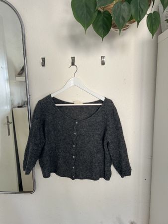 Damen Strickjacke grau, american vintage, Grösse S, 2/3Ärmel