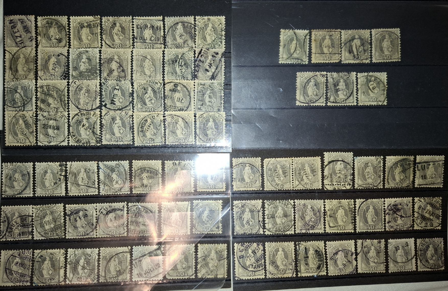 Tutti i francobolli: Stehende Helvetia 40Rp. Werte 70Stk. – Usato da Balgach venduto da SIMEON27