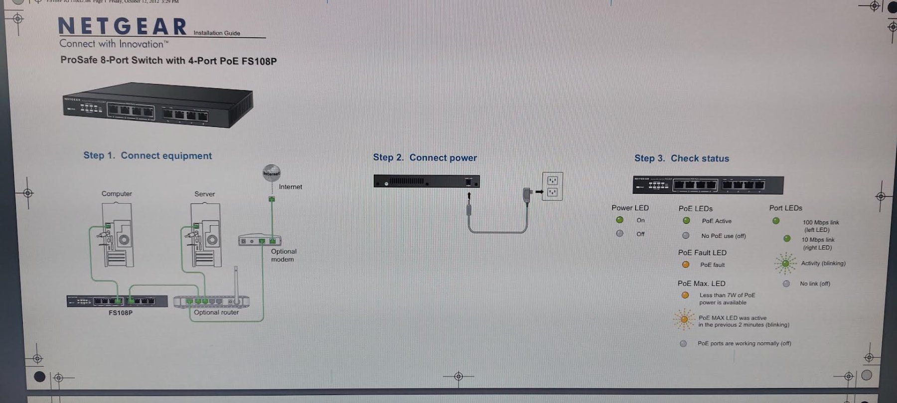 Netgear Hub & Switch: NETGEAR SWITCH POE - FS 108P – Usato da Quartino venduto da matepetra 6