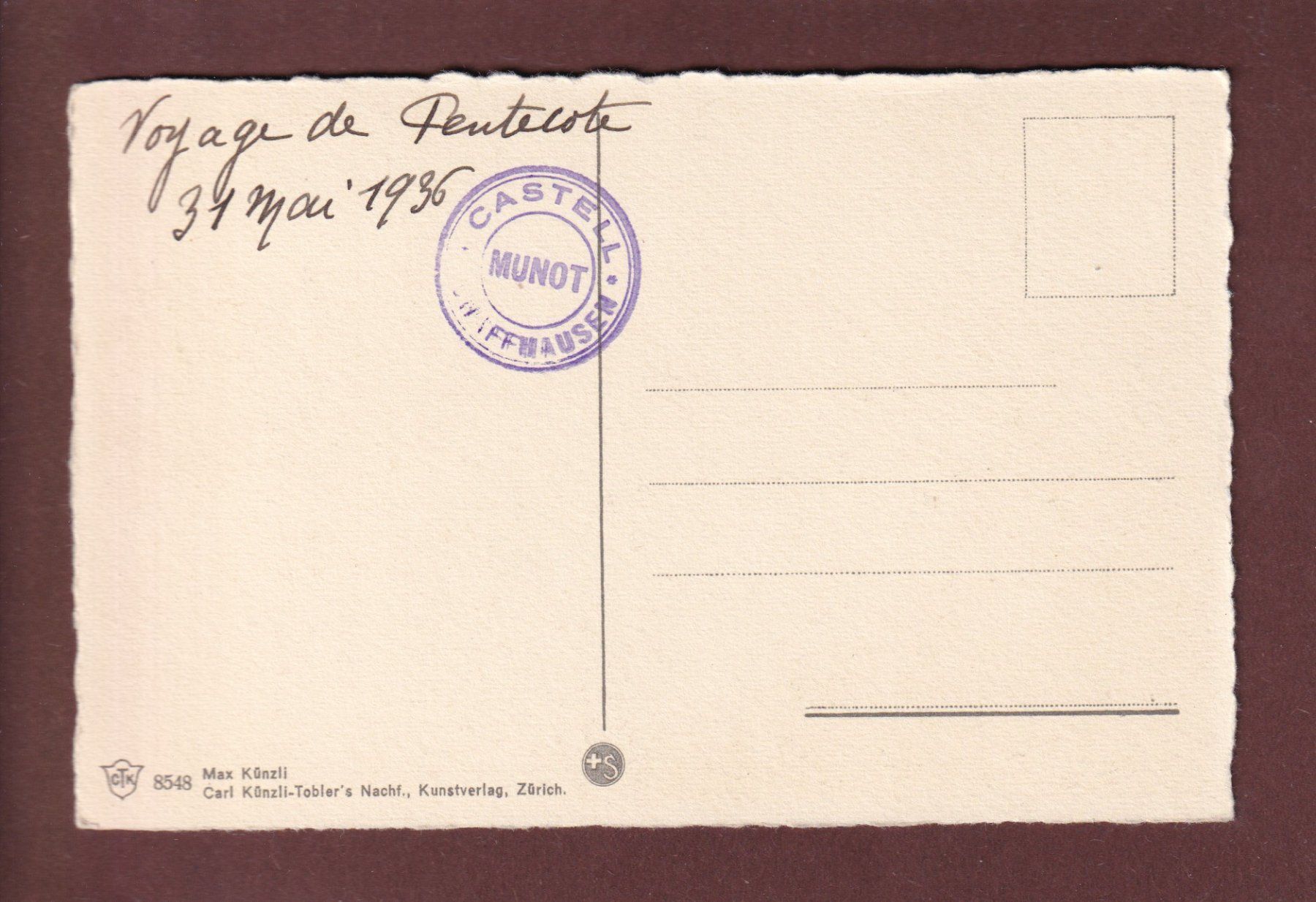 Cartoline postali: SCHAFFHAUSEN - 1936 – Usato da Pully venduto da nicecards 1