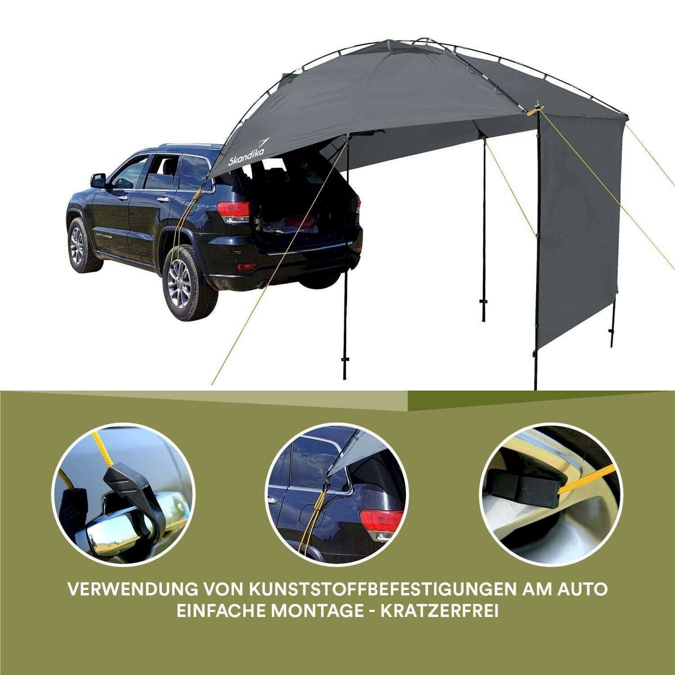 Accessori per altri veicoli: Skandika SUV Sonnensegel Anthrazit – Nuovo e nell'imballaggio originale da Bottighofen venduto da zaap 2