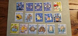 16 Pokémon Sticker Set 1999 Panini diverse Motive neu