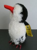 Pinguin STEIFF, Höhe 10 cm, mit Fahne, Rarität 70er Jahre