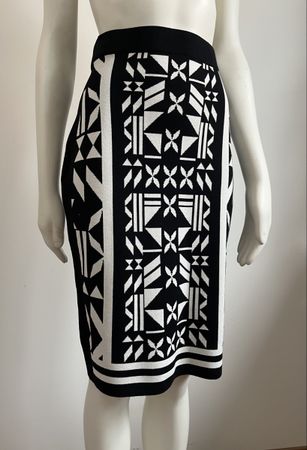 Schicker Strickrock, Gr. M, schwarz-weiss, Neu