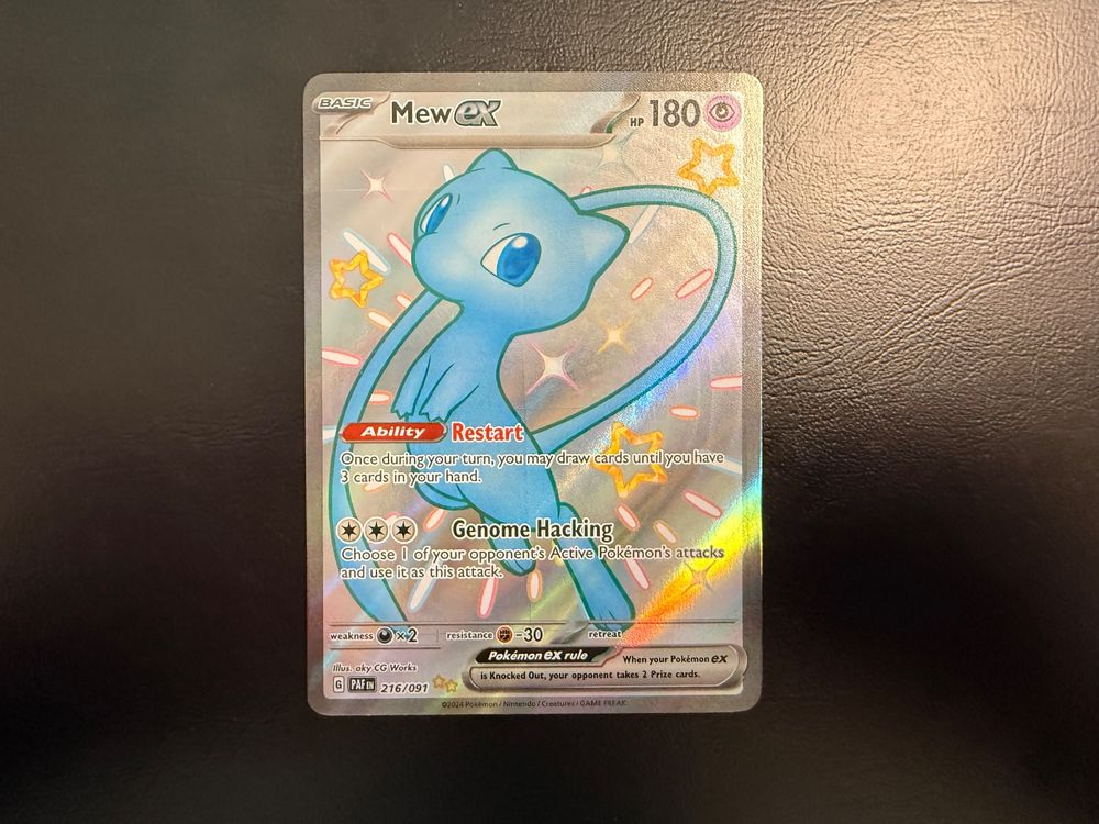 Pokemon Carta Mew Ex – 216/091 – Full Art Lucida – Ultra Rara – Destini Paldiani