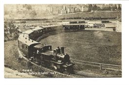St. Gallen - Ruckhalde  Appenzeller Bahn  enge Kurve um 1910