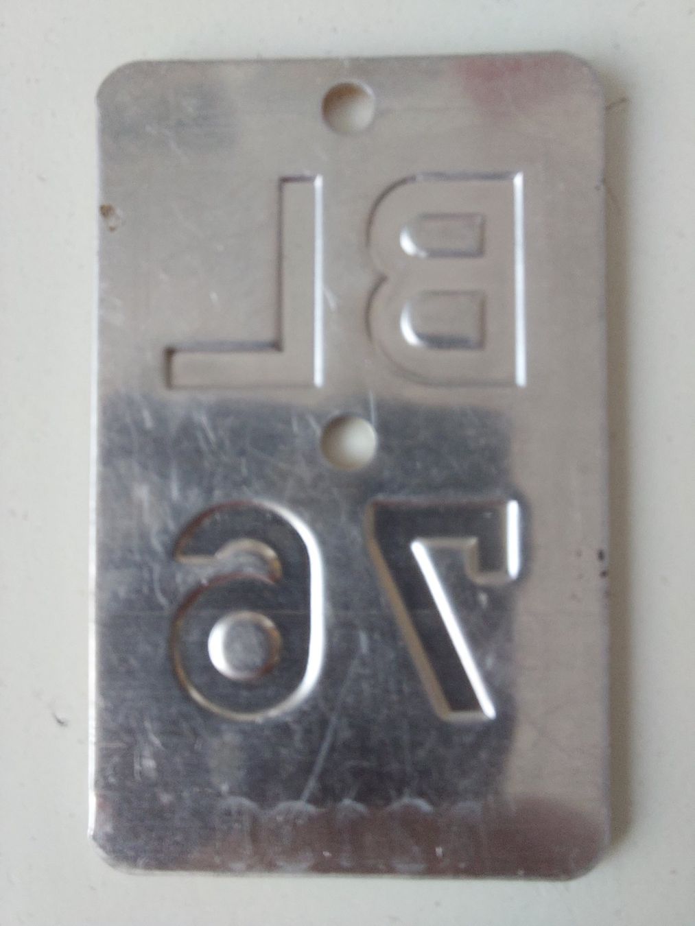 Sachs Insegne: Velonummer BL 76 Mofanummer  gelb plaque Mofa – Usato da Schenkon venduto da Uhu007 1