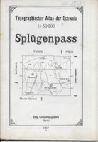 Topographischer Atlas SPLÜGENPASS 1917