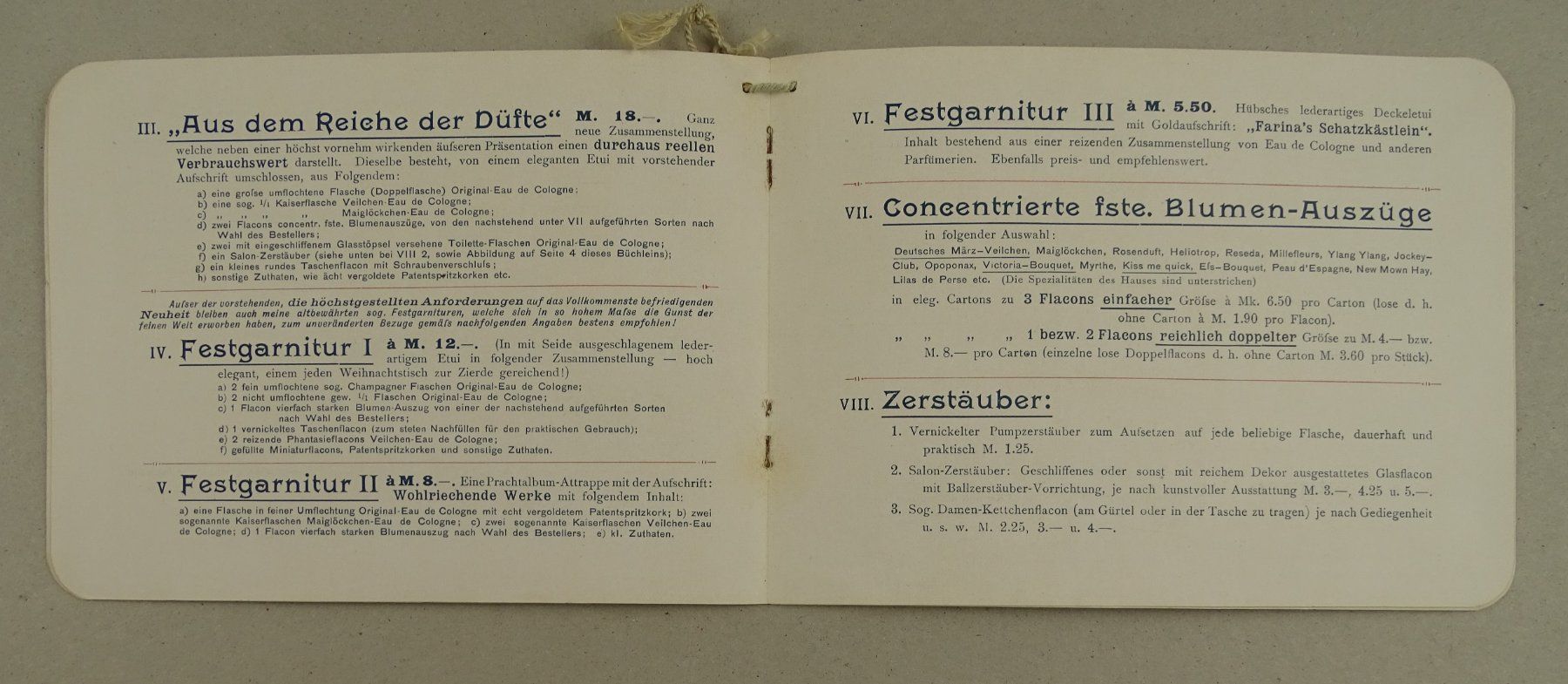 Documenti: EAU DE COLOGNE, PROSPEKT UM 1900, JUGENDSTIL – Usato da Grüningen venduto da Kartensammler 3