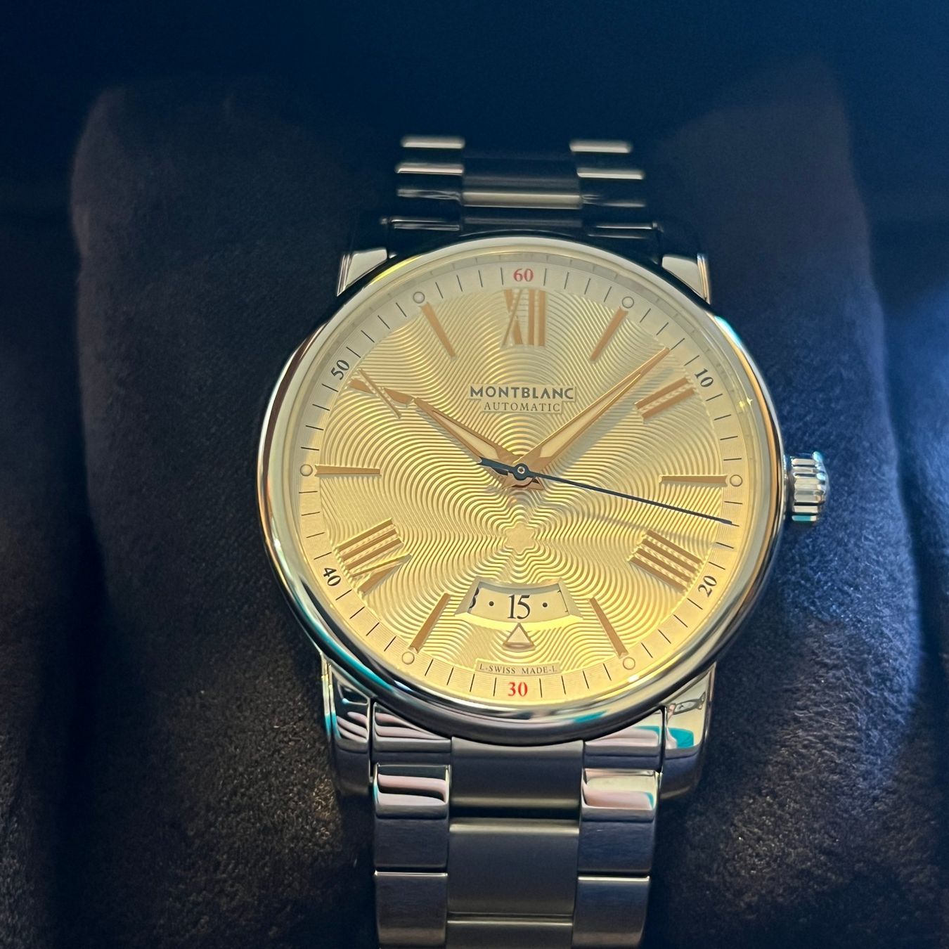 Montblanc Orologi: Montblanc 4810 Silver Dial Auto Full Set 7390 – Usato da Carouge GE venduto da Watchaser