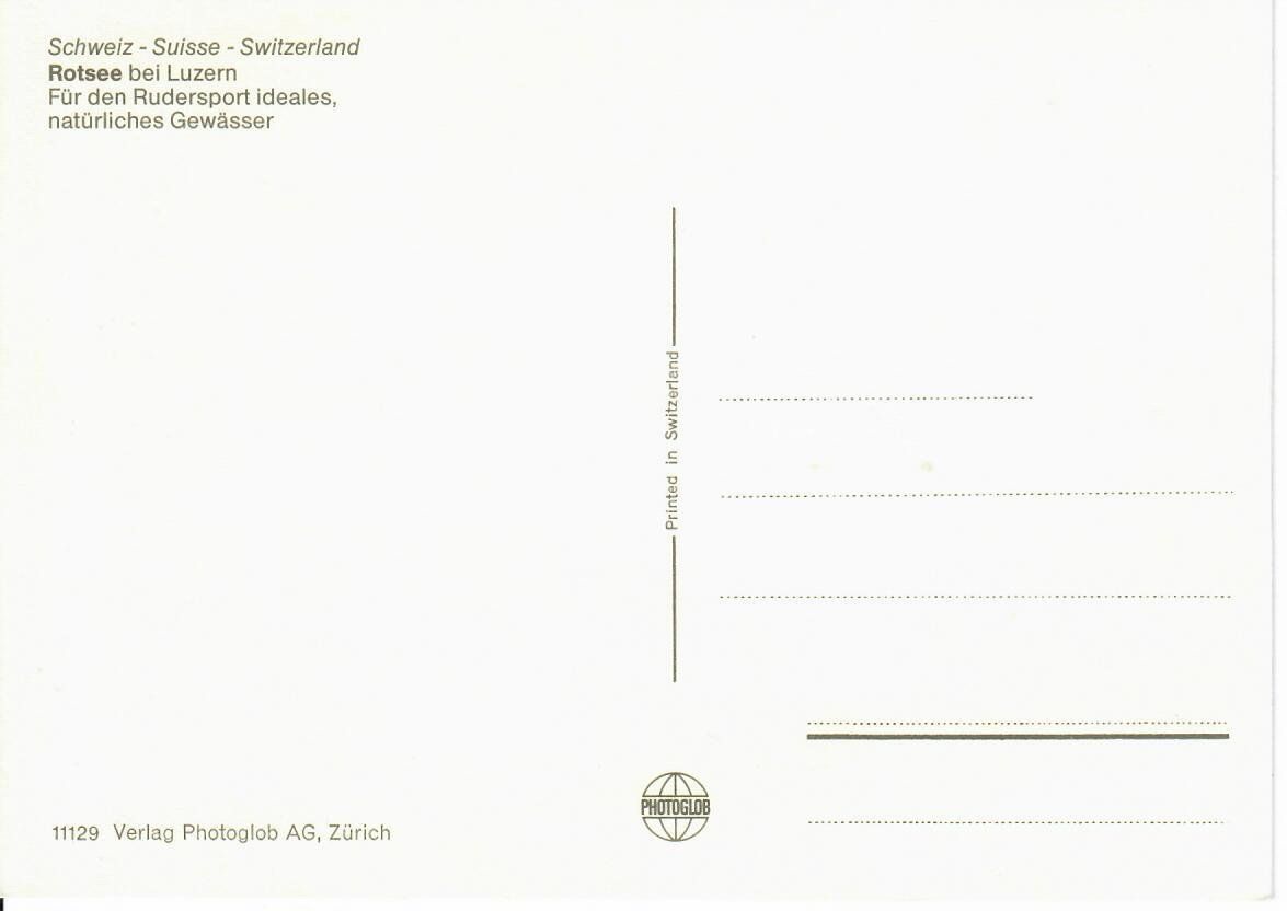 Ansichtskarten: Luzern Rotsee – Gebraucht aus Hochdorf von Ziegel-16 1