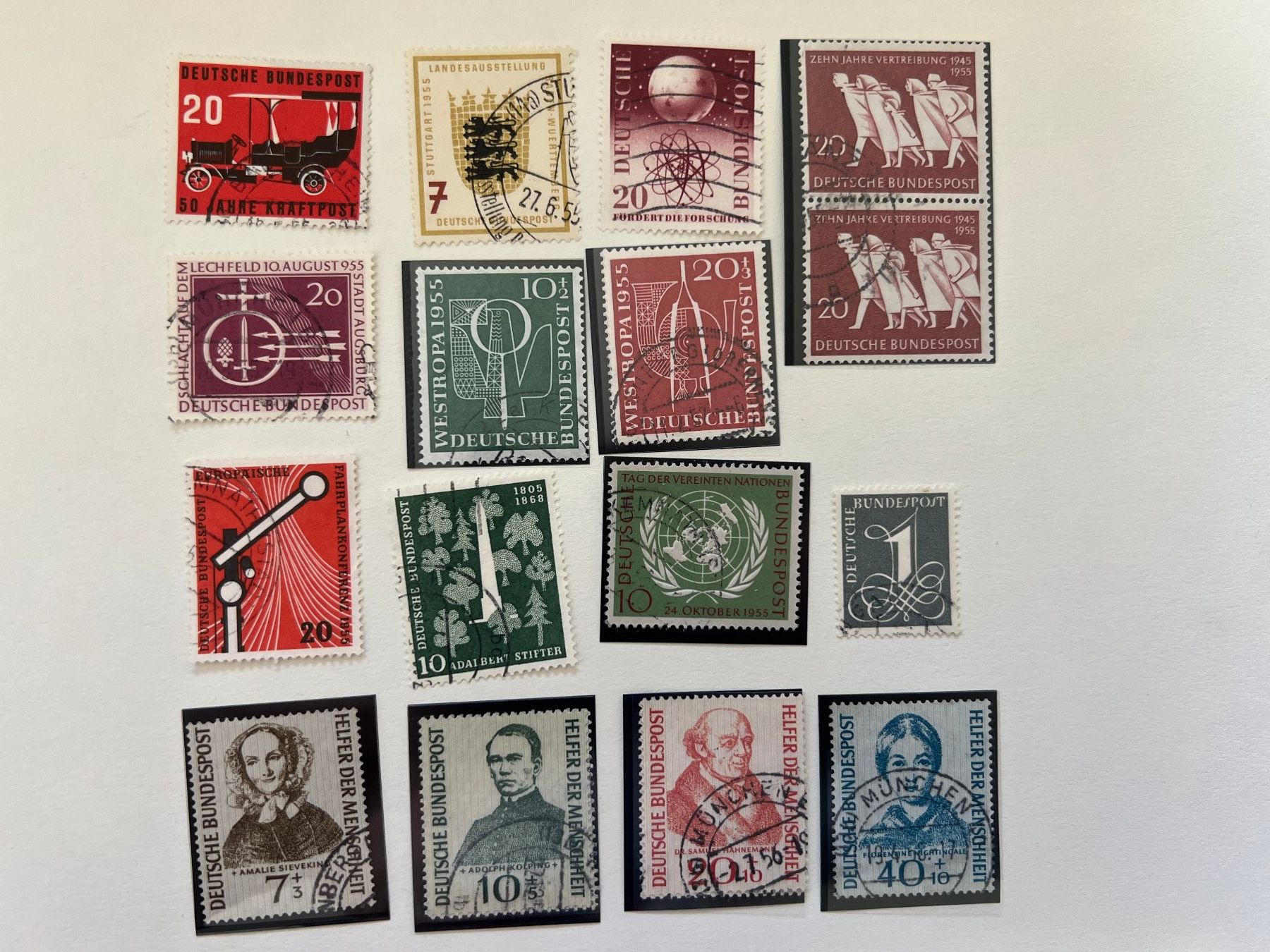 Alle Briefmarken: Deutsche Post Lot 1955  gestempelt  (4544) – Gebraucht aus Hinwil von Sidi4