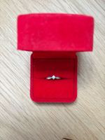 Weissgold Ring 18K mit Diamant 0.20ct G VS + Zertifikat