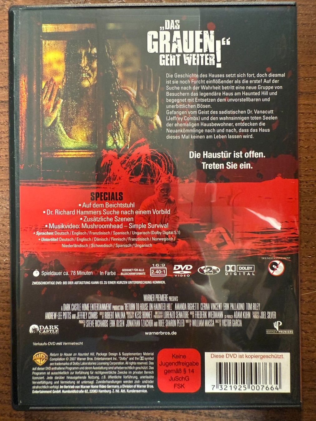 Tutti i DVDs: Haunted Hill – Usato da Zürich venduto da FilmFreunde 1